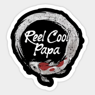 Reel Cool Papa Fisherman Father's Day Fishing Sticker